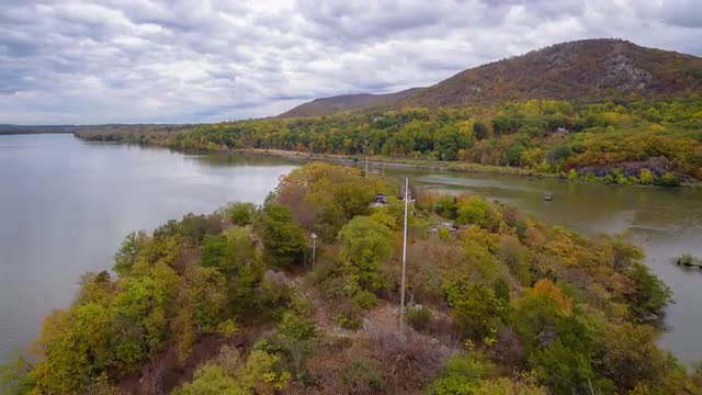 Bannerman S Castle Drone Hyperlapse Hudson Valley Ny Stock