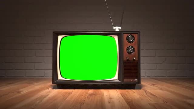Old Vintage Television Set Retro Color Tv Oldschool Stock